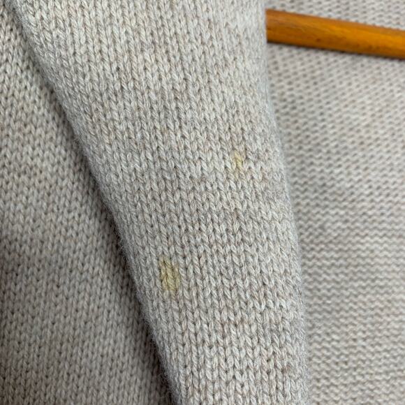 Vince women's tan yak wool blend open front hooded cardigan wrap sweater Medium - Picture 11 of 12